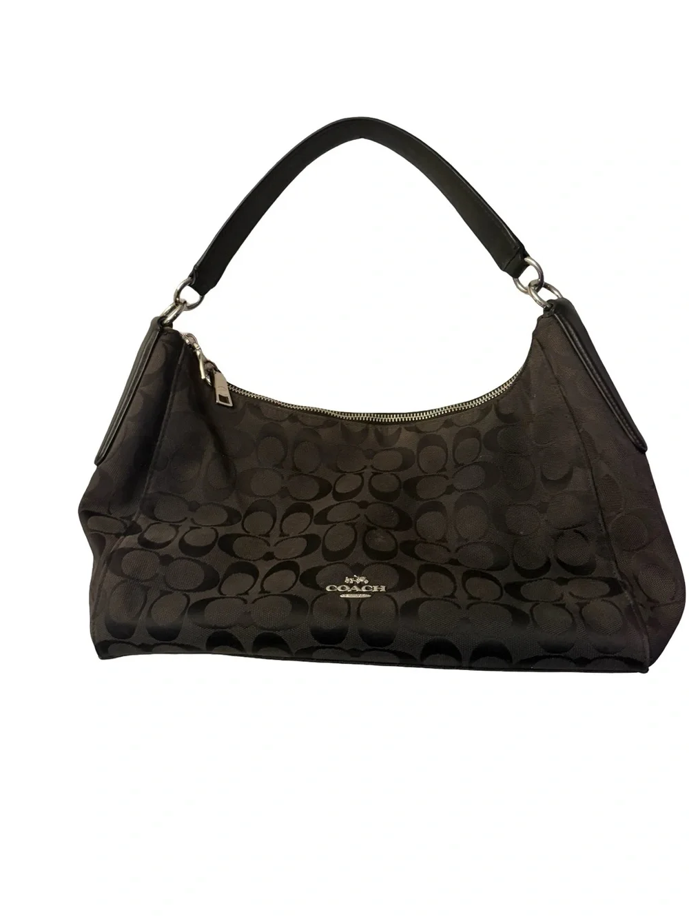 Coach signature monogram hobo shoulder bag